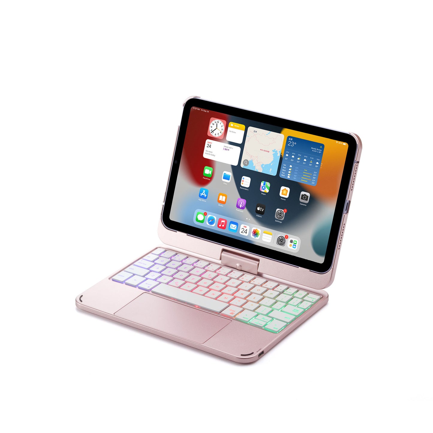 8.3Inch 360 Degree Rotary Touch Backlight Bluetooth Keyboard Protective Shell