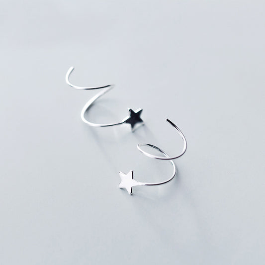 Wavy Five-pointed Star Sweet Star Earrings