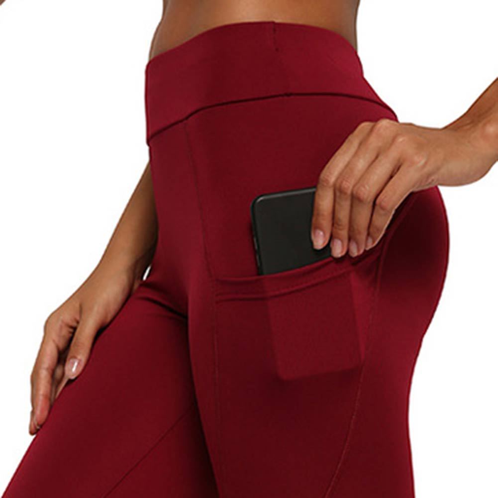 Side Mobile Phone Pocket High Waist Sports Fitness Yoga Leggings