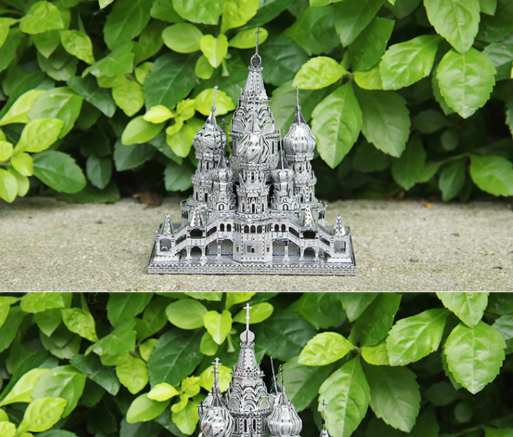 3D Metal Model Diy Jigsaw Puzzle Of Basil's Cathedral