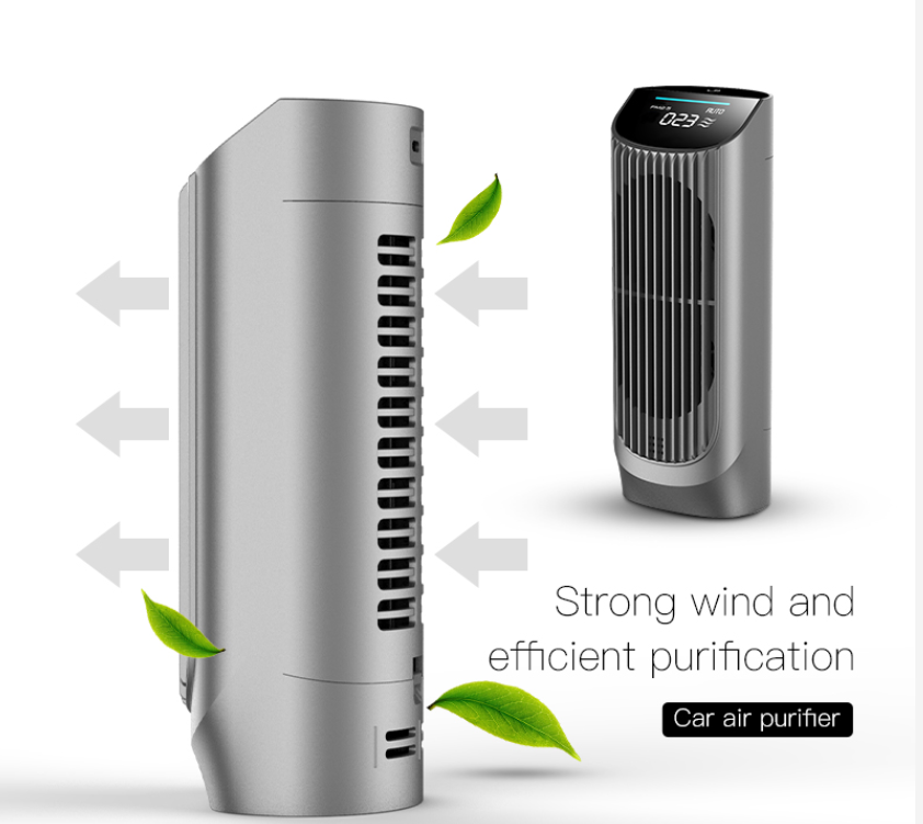 Dual Fans Car Air Purifier with Led display PM2.5