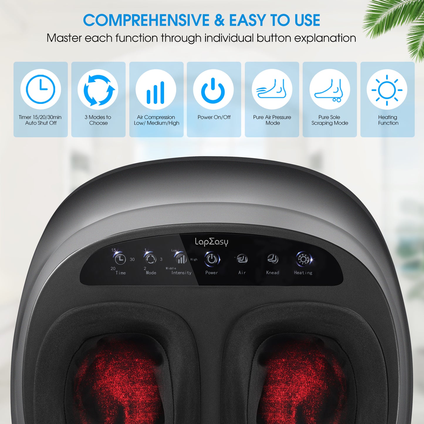 Foot Massager Machine With Heat And Massage Gifts For Men And Women Shiatsu Deep Kneading Electric Feet Massager For Home And Office Use