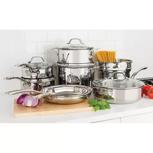 Viking Culinary 3-Ply Cookware Set - Stainless, 13-Piece (40011-9993NC)
