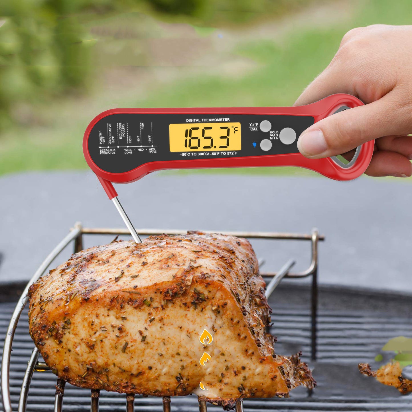 Electronic Kitchen Food Thermometer Folding
