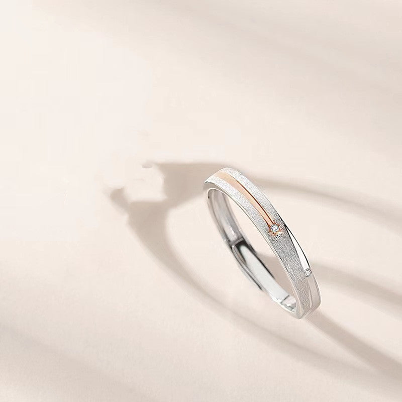 Polestar Couple Diamond Ring Simple Creative Commemorative