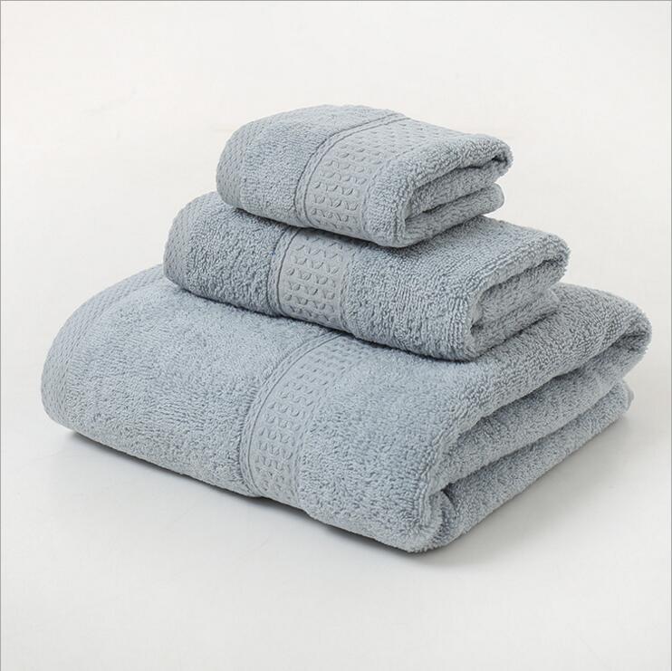 Pure Cotton Plain Broken Covers Long-staple Cotton Three-piece Suit Of Bath Towel