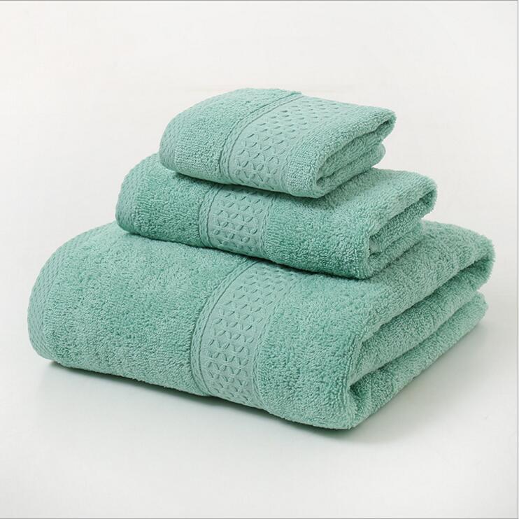 Pure Cotton Plain Broken Covers Long-staple Cotton Three-piece Suit Of Bath Towel