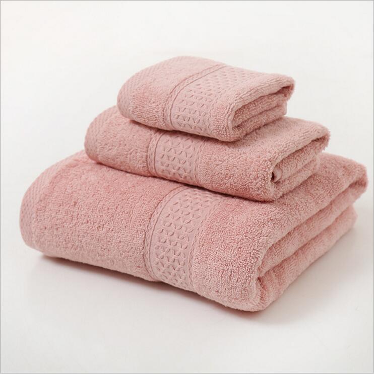 Pure Cotton Plain Broken Covers Long-staple Cotton Three-piece Suit Of Bath Towel