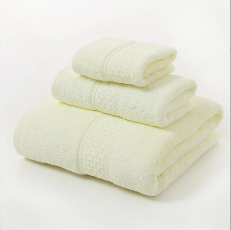 Pure Cotton Plain Broken Covers Long-staple Cotton Three-piece Suit Of Bath Towel