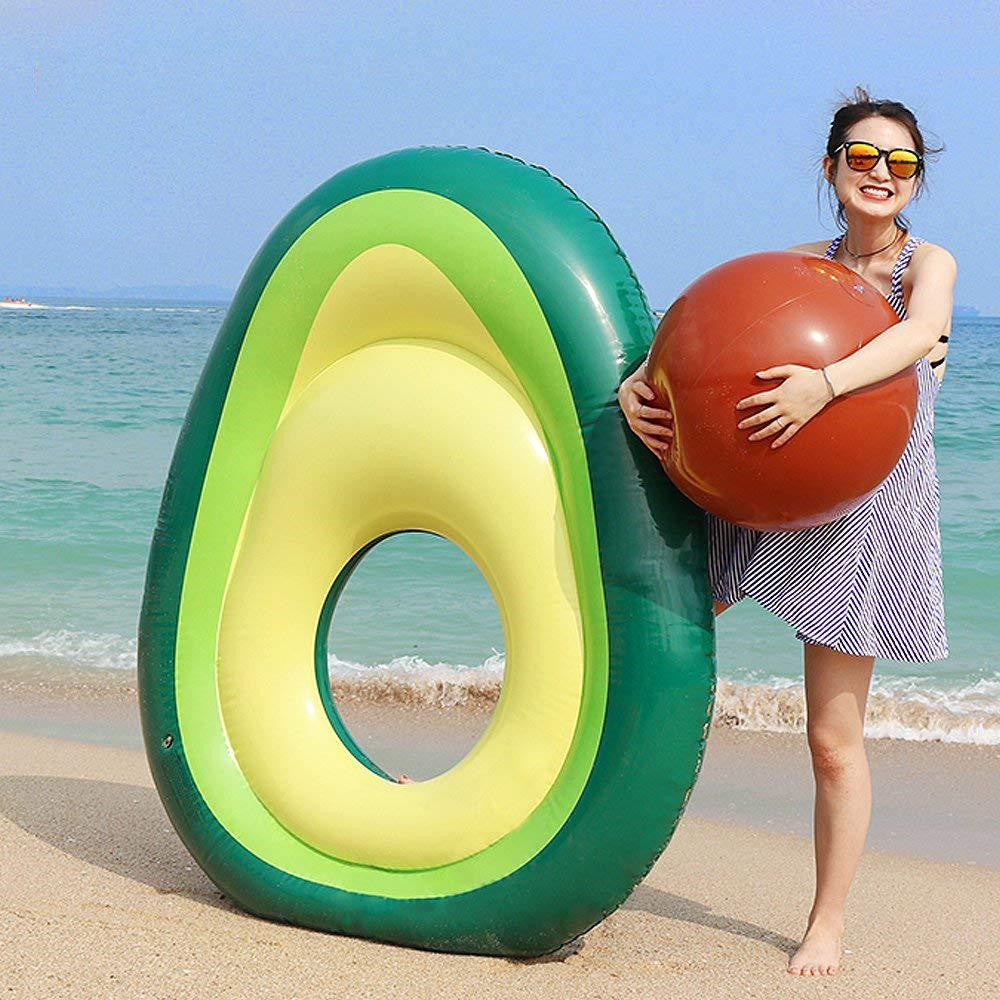 Inflatable Giant Avocado Pool Float Pool Swimming Float Swimming Ring Pool Circle Party  Buoy Toy