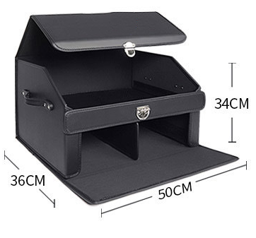 Leather Car Rear Trunk Organize Storage Box