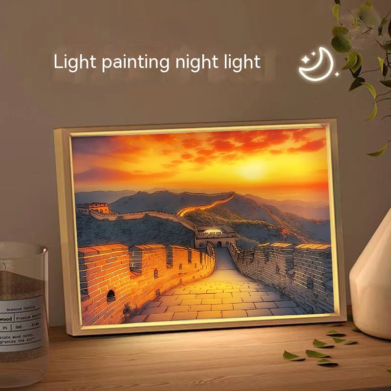 Ins Lighting Small Night Lamp Luminous Decorative Painting Bedroom Living Room Decoration