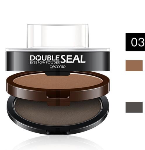 Double Layer Two-color Lazy Seal Eyebrow Powder Waterproof Sweat And Not Smudging