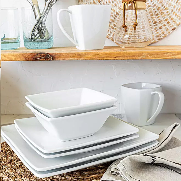 Over&back 32-Piece Squared Dinnerware Set