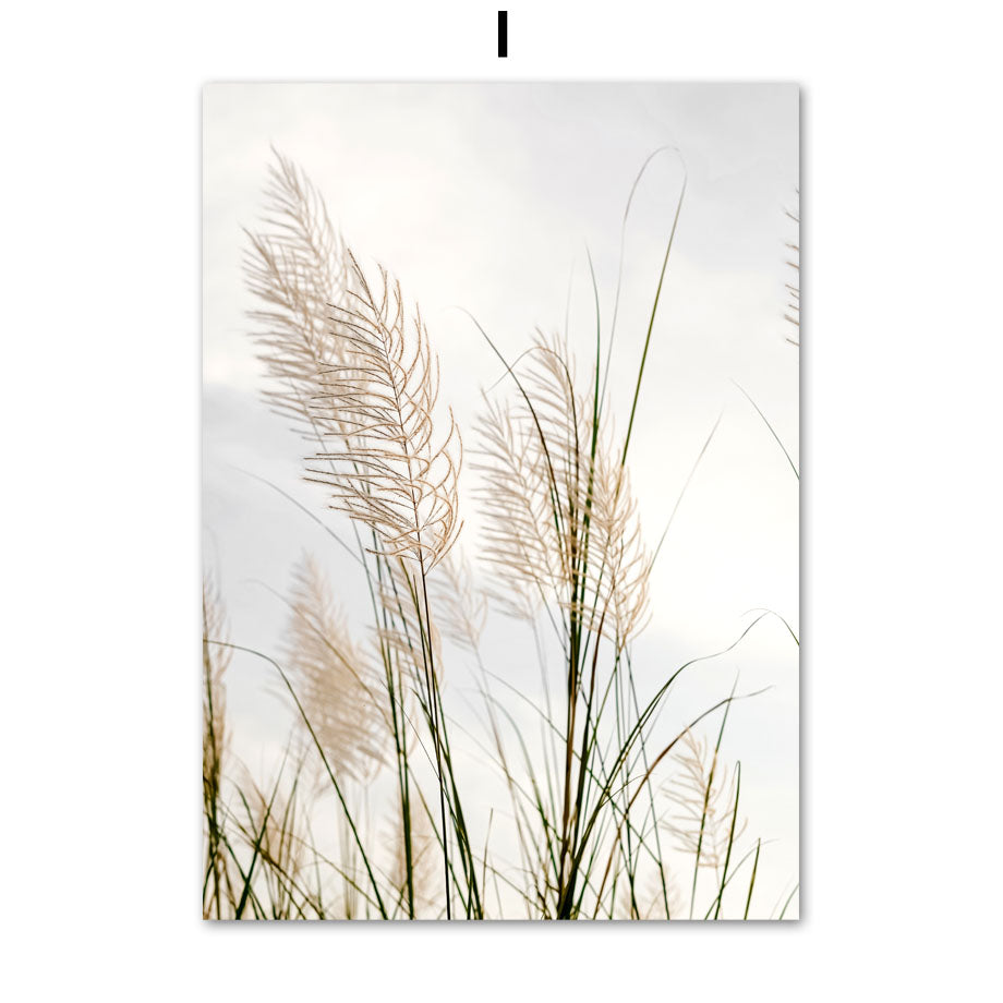 Nordic Poster Paris Hot Air Balloon Beach Grass Dandelion Wheat Wall Art Painting Canvas Decor