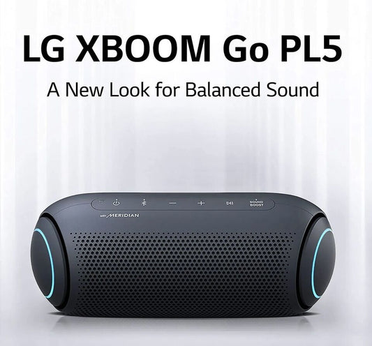 LG XBOOM Go PL5 Portable Water-Resistant Bluetooth Speaker Meridian