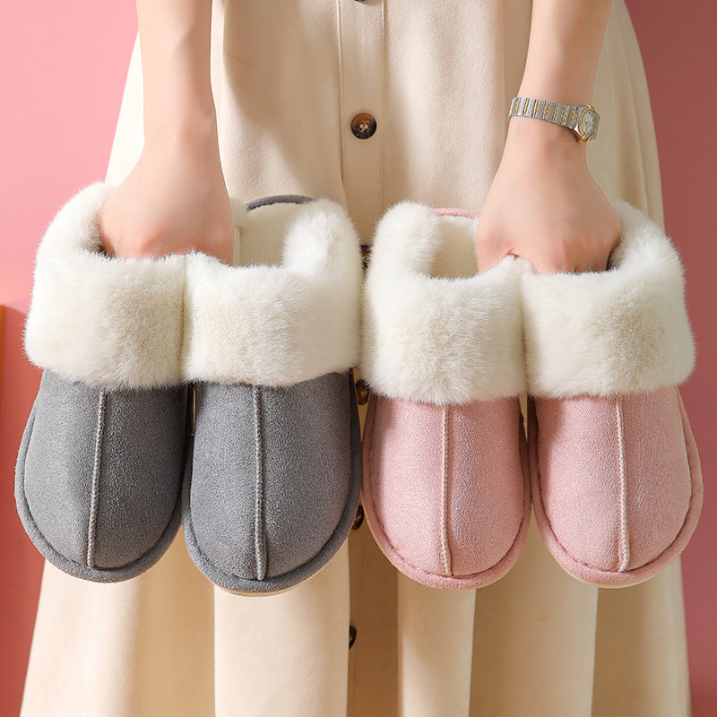 Women's Suede Winter Cotton Slippers