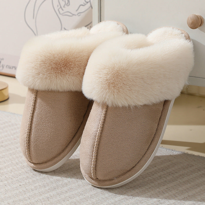 Women's Suede Winter Cotton Slippers