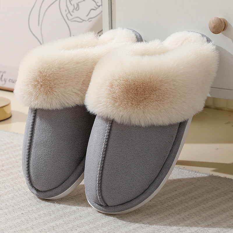 Women's Suede Winter Cotton Slippers