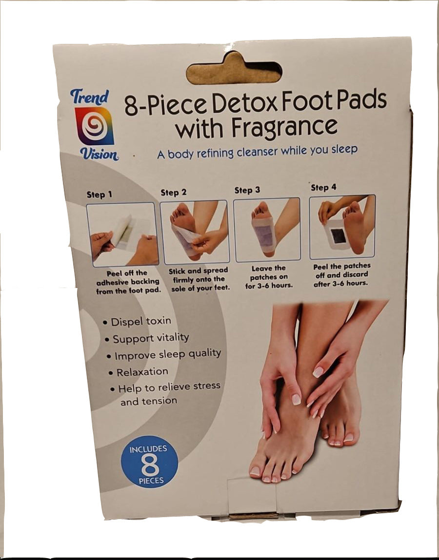 Detox Foot Pads "Trend Vision" with Fragrance 8Pc NEW