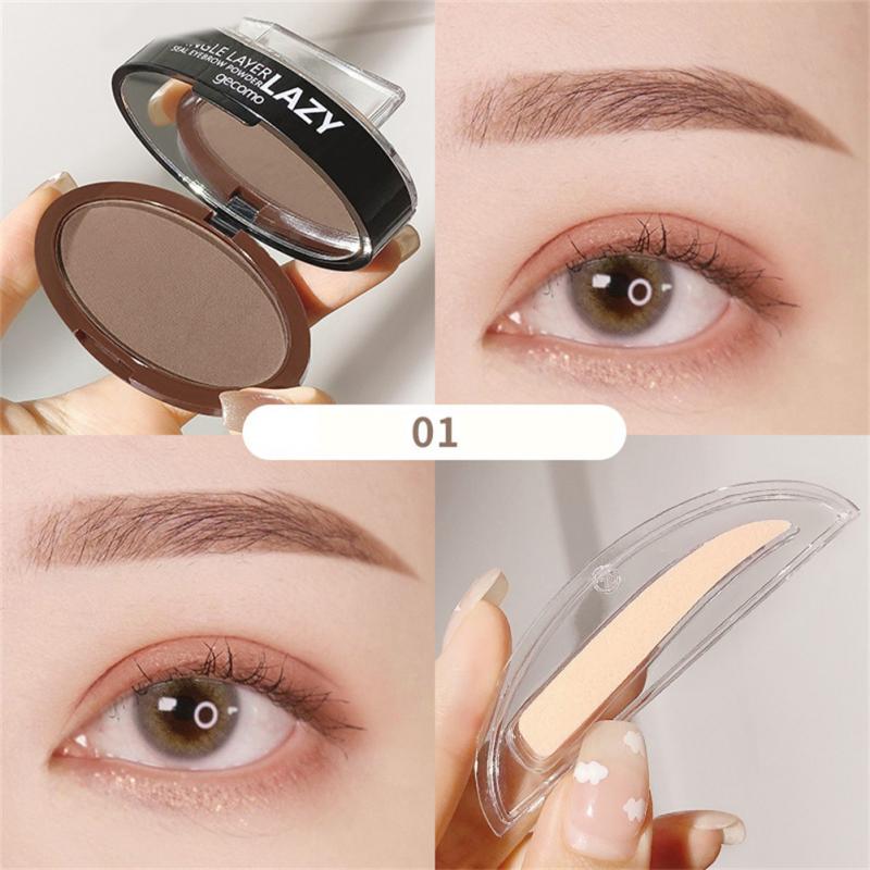 Double Layer Two-color Lazy Seal Eyebrow Powder Waterproof Sweat And Not Smudging