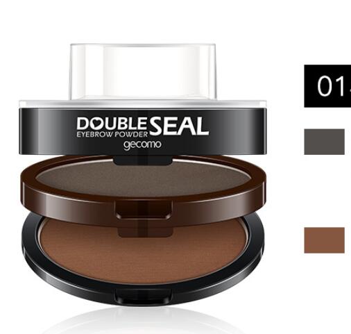 Double Layer Two-color Lazy Seal Eyebrow Powder Waterproof Sweat And Not Smudging