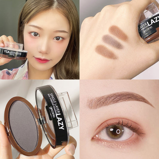 Double Layer Two-color Lazy Seal Eyebrow Powder Waterproof Sweat And Not Smudging