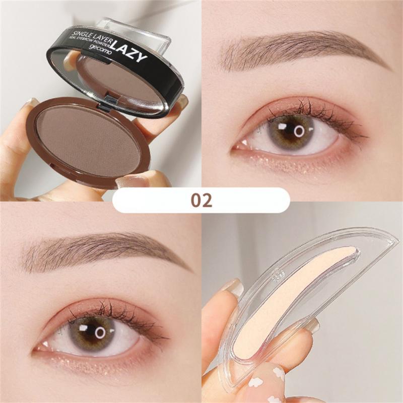 Double Layer Two-color Lazy Seal Eyebrow Powder Waterproof Sweat And Not Smudging